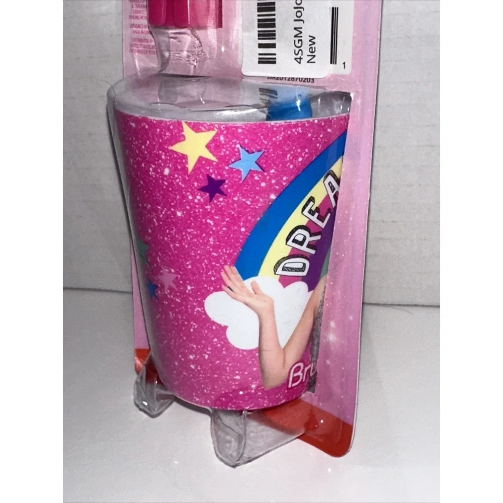 Brush Buddies JoJo Siwa Toothbrush Set with Rinsing Cup and Brush Cap New